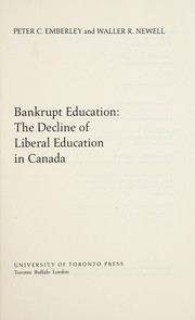 Bankrupt education by Peter C. Emberley