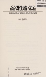 Cover of: Capitalism and the welfare state by Neil Gilbert