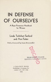 Cover of: In defense of ourselves: a rape prevention handbook for women