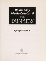 Cover of: Roxio easy media creator 8 for dummies