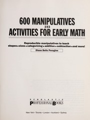 Cover of: 600 manipulatives and activities for early math