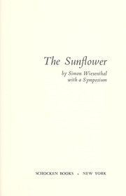 Cover of: The sunflower by Simon Wiesenthal