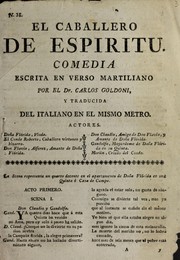 Cover of: El caballero de espiritu: Comedia