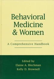 Behavioral medicine and women : a comprehensive handbook