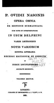 Cover of: P. Ovidii Nasonis Opera omnia by Ovid