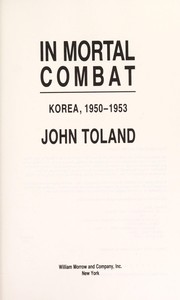 Cover of: In mortal combat: Korea, 1950-1953