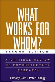 What works for whom? : a critical review of psychotherapy research