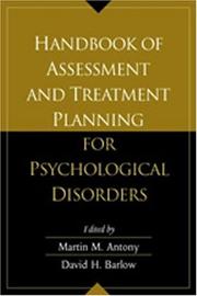 Handbook of assessment and treatment planning for psychological disorders