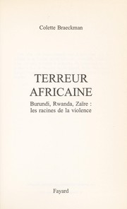 Cover of: Terreur africaine: Burundi, Rwanda, Zaïre, les racines de la violence