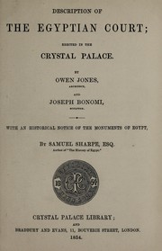 Cover of: Description of the Egyptian Court erected in the Crystal Palace