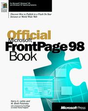 Cover of: Official microsoft FrontPage 98 book by Kerry A. Lehto