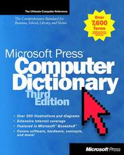 Cover of: Microsoft Press computer dictionary. by 