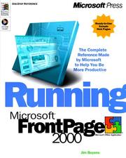 Cover of: Running Microsoft FrontPage 2000