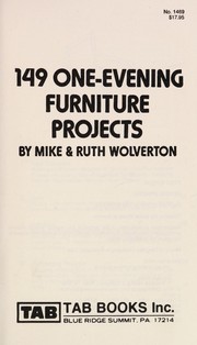 Cover of: 149 one-evening furniture projects