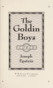 Cover of: The Goldin boys: stories