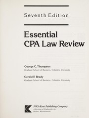 Cover of: Essential CPA law review