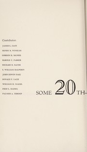 Cover of: Some 20th-century historians: essays on eminent Europeans.