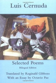 Cover of: Selected Poems of Luis Cernuda by Luis Cernuda