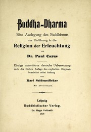 Cover of: Buddha-Dharma: eine Auslesung des Buddhismus zur Einführung in die Religion der Erleuchtung