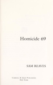 Cover of: Homicide 69