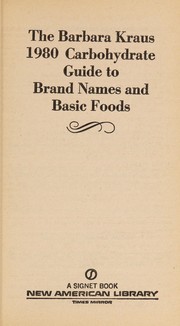 Cover of: Barbara Kraus' Carbohydrate Guide 1980
