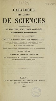 Catalogue des livres de sciences ... by Étienne Geoffrey Saint-Hilaire