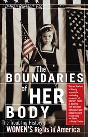 Cover of: The boundaries of her body by Debran Rowland
