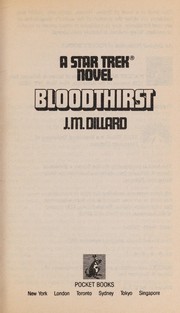 Cover of: BLOODTHIRST