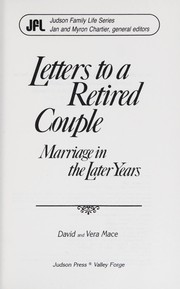 Letters to a retired couple by D. R. Mace