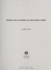 Cover of: World encyclopedia of organized crime