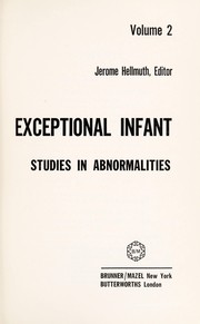 Cover of: Exceptional infant by [Jerome Hellmuth, editor.