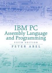 Cover of: IBM PC assembly language and programming