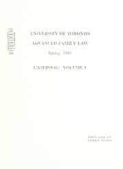 Cover of: Advanced family law