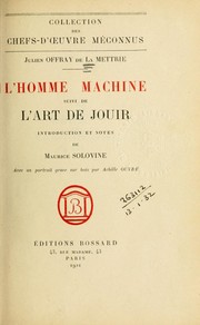 Cover of: L'homme machine