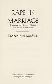 Cover of: Rape in marriage