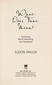 Cover of: What does that mean?