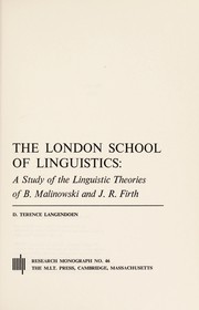 The London school of linguistics by D. Terence Langendoen