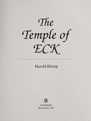 Cover of: The Temple of ECK by Harold Klemp