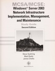 Cover of: MCSA/MCSE: Windows Server 2003 network infrastructure,  implementation, management, and maintenance : study guide