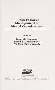 Cover of: Human resource management in virtual organizations