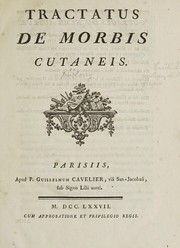Cover of: Tractatus de morbis cutaneis