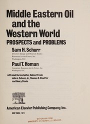 Middle Eastern oil and the Western World by Sam H. Schurr