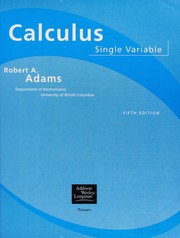 Cover of: Calculus: single variable