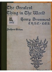 Cover of: The greatest thing in the world: Drummond, Henry, 1851-1897