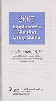 Cover of: 2007 Lippincott's nursing drug guide