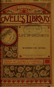 Oliver Goldsmith by Washington Irving