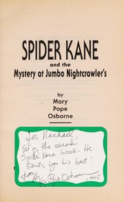 Cover of: Spider Kane & the Mystery at Jumbo Nightcrawler's