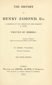 Cover of: History of Henry Esmond, Esq