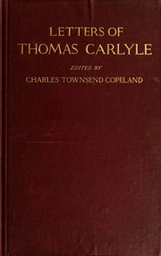 Early letters of Thomas Carlyle by Thomas Carlyle