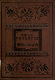 Sartor resartus by Thomas Carlyle